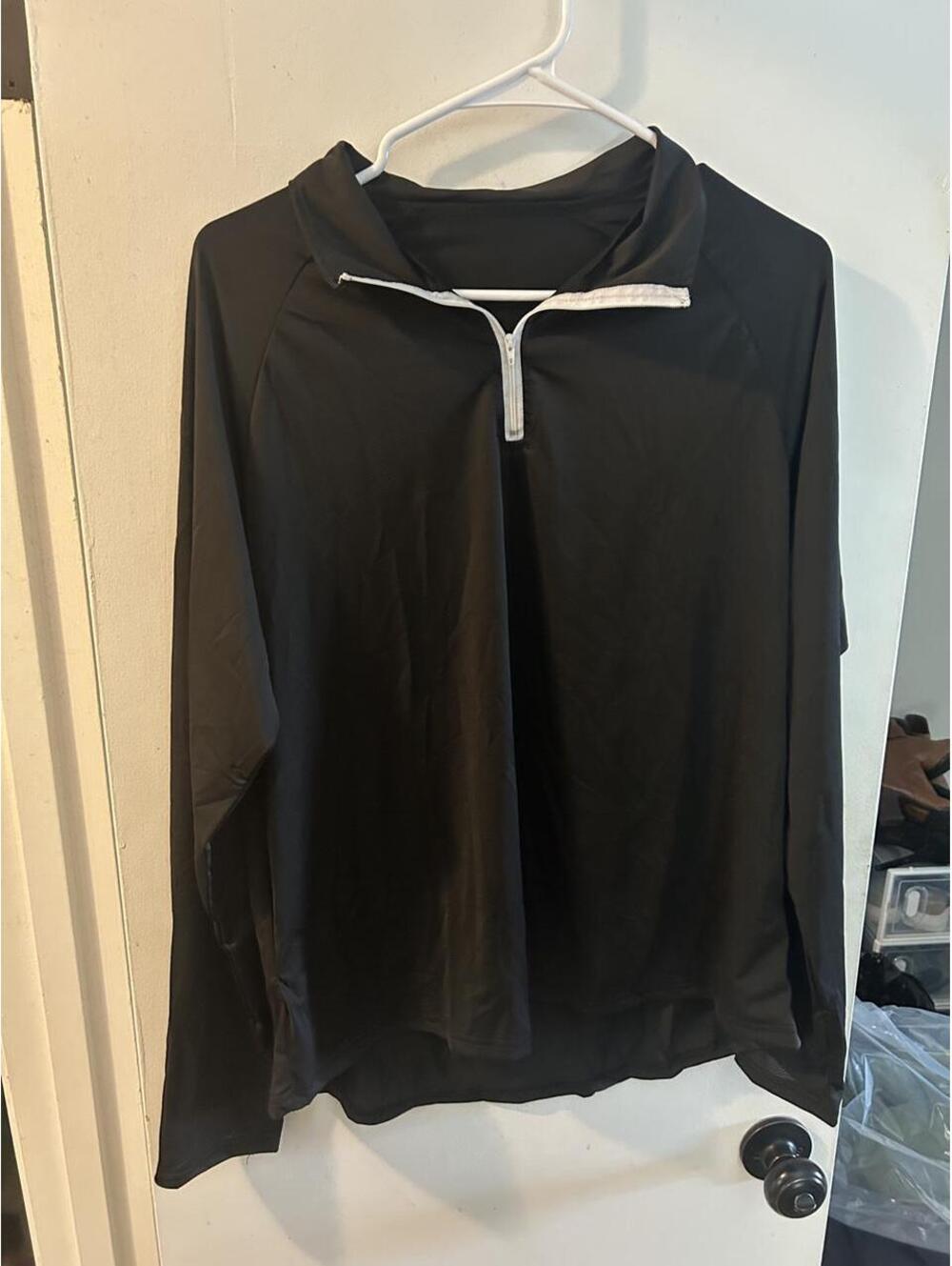 Brand new Black quarter zip athletic mesh jacket size L
